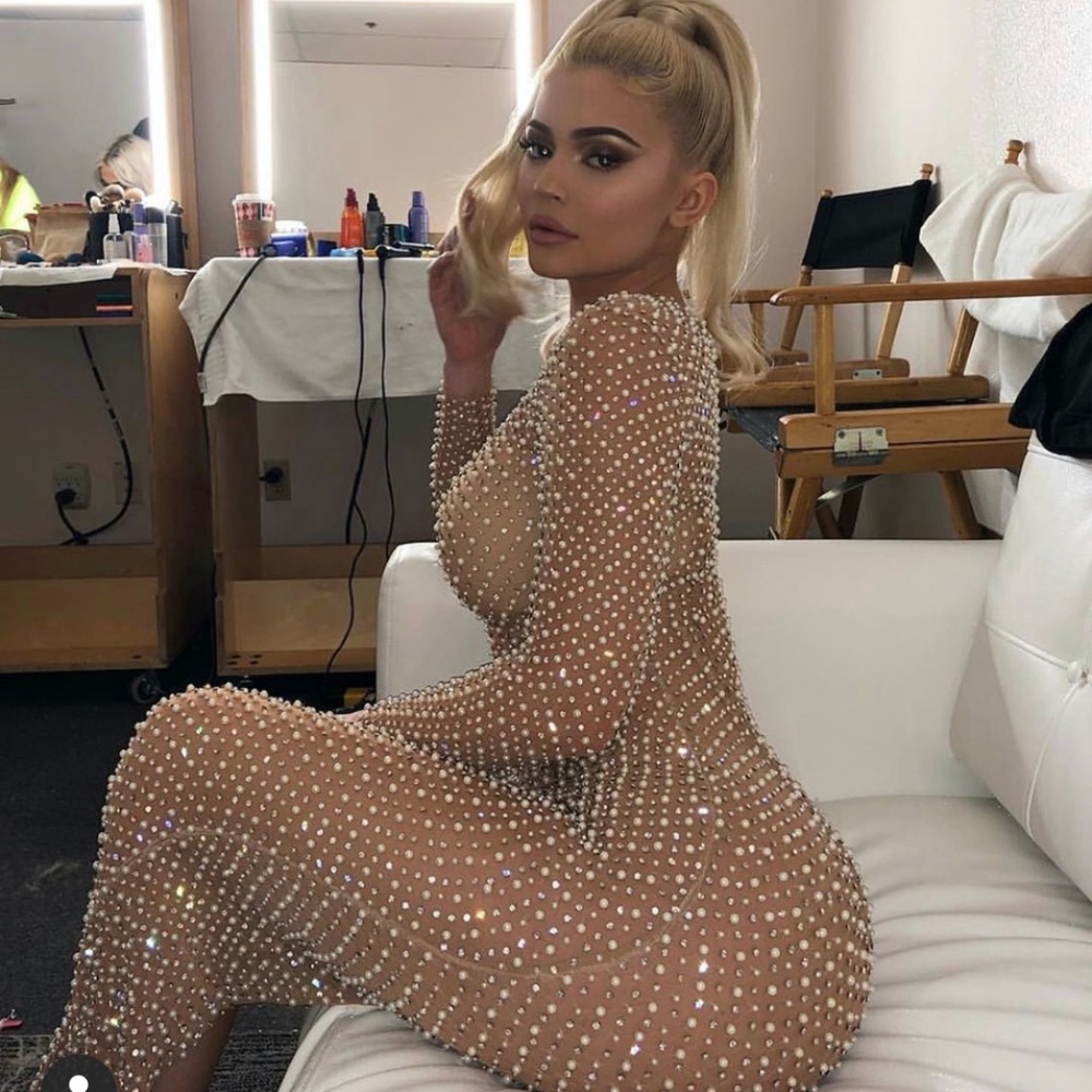 Rhinestone Pearl Mesh